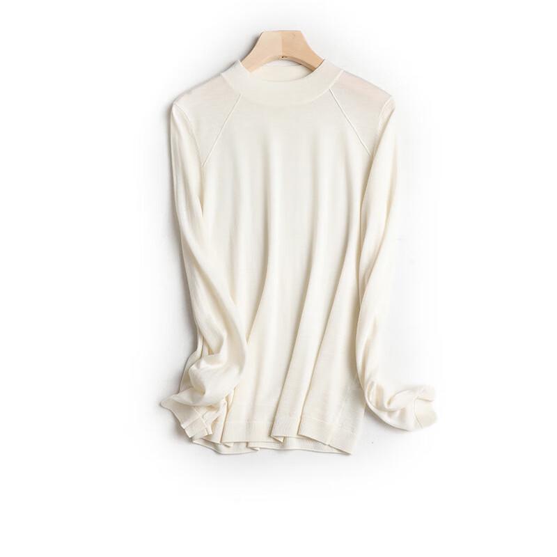 Women's Fine Wool Round Neck Knitted Sweater