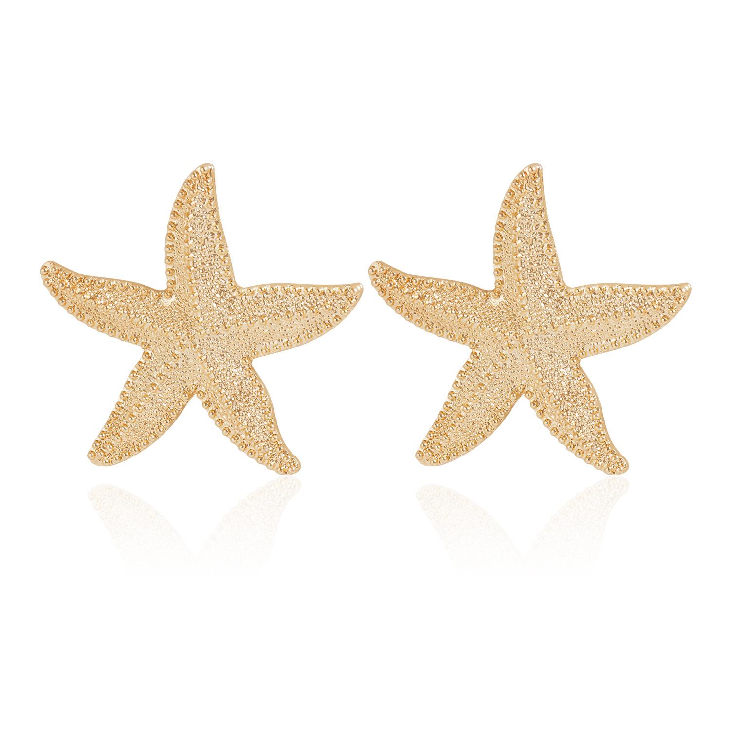 

European and American jewelry INS summer beach leisure vacation wind starfish earrings light luxury fashion holiday earrings women