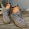 Fashion 2025 Ladies Shoes Lace-up Women's Vulcanize Shoes Fashion Sewing Outdoor Slip-Resistant Casual New Plus Size Versatile Sneakers