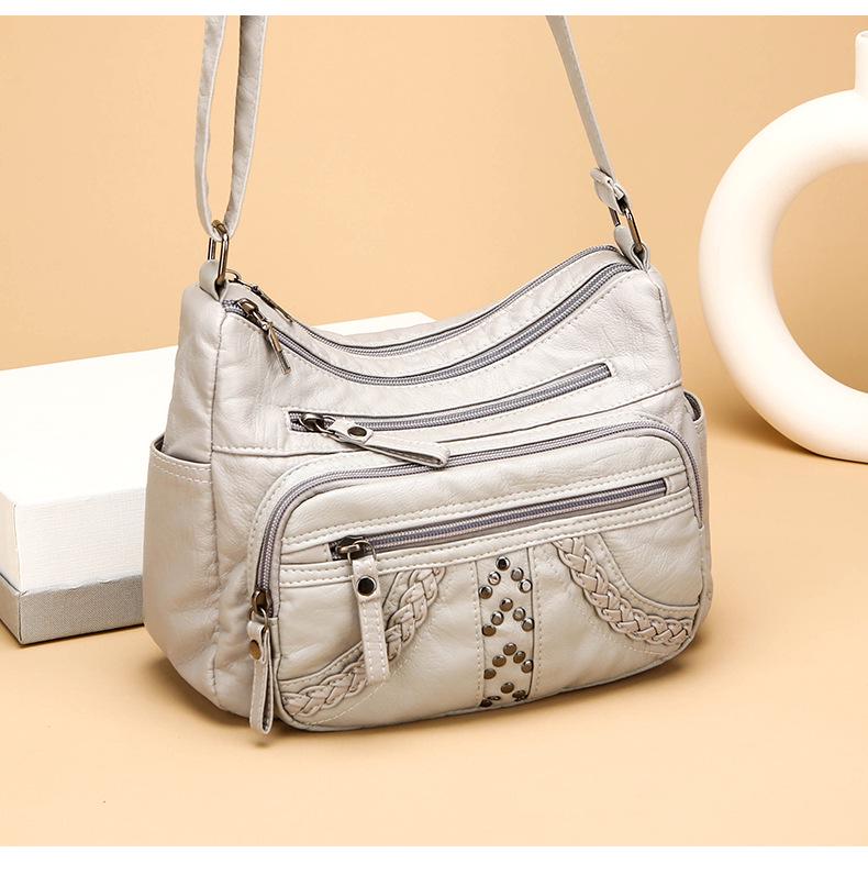 Women's Soft Multi-Compartment Crossbody Bag - Versatile, Casual, Large Capacity
