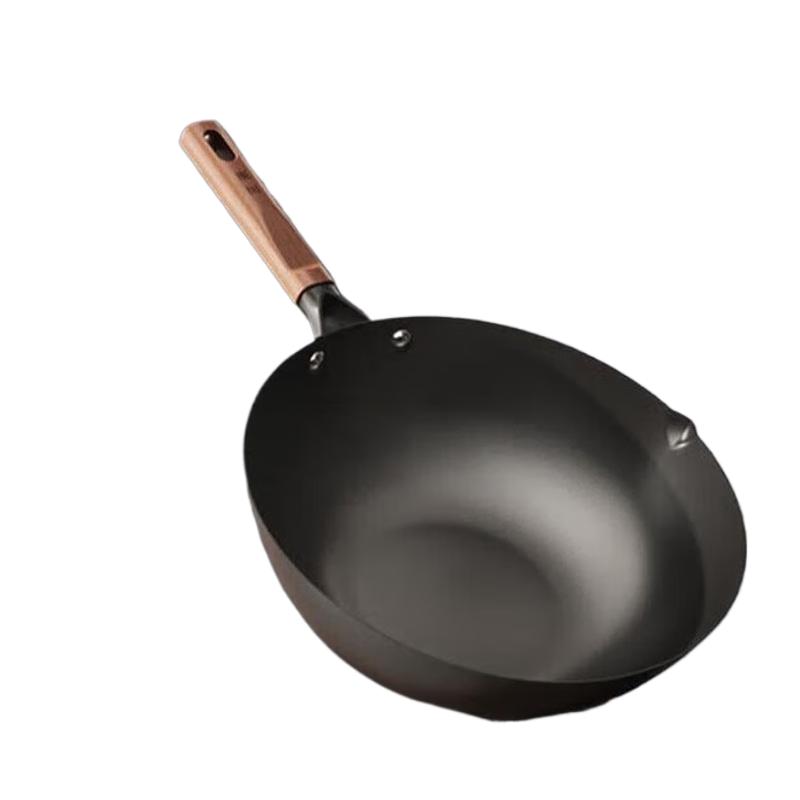 

Sanhe Refined Iron Flat-Bottom Wok with Anti-Scald Handle