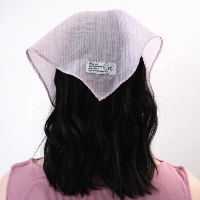 Page Stripe Pin-Tuck Scarf (lavender)