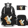 3Pcs/set Cute Little Bear 26 English Letters Bookbag Back To School Backpack Child Gift with Pencil Case Shoulder Bag Backpack