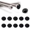 10Pcs 6mm Bike Rubber Stem Top Cover Headset Caps Black Rubber Headset Screw Cover Dustproof Headset Cover Enduring
