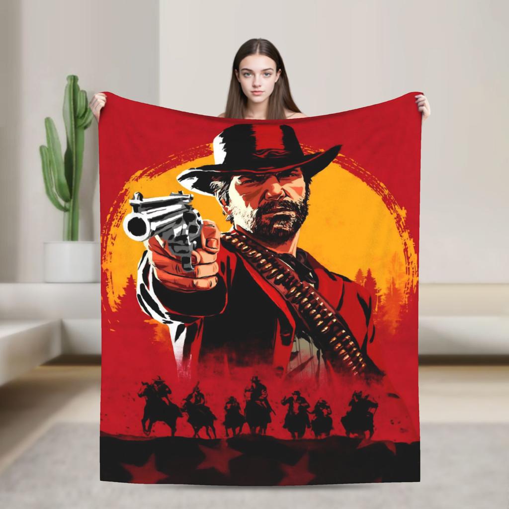 Arthur Morgan Blanket Multi-size Cozy and Lightweight Throw Blankets for Sofa Couch and Bed