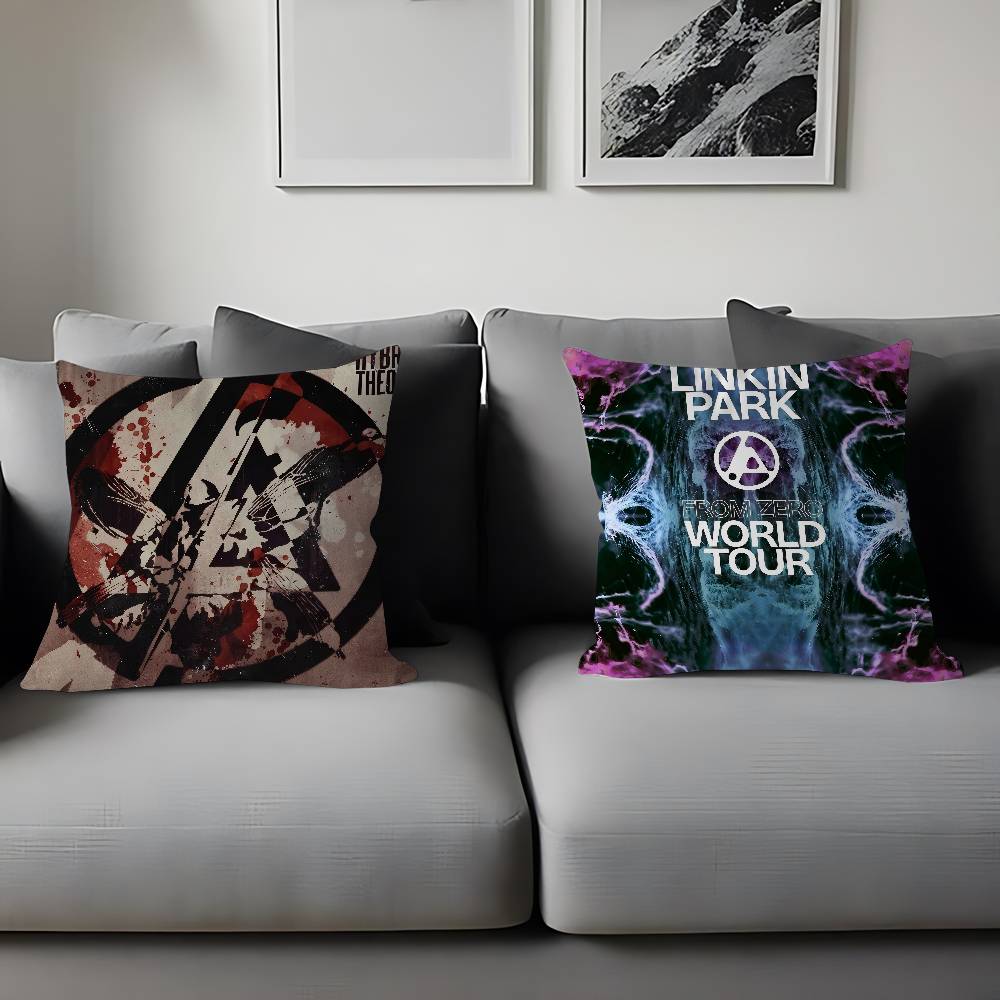 Band L-Linkin Cool P-Park Kuddfodral 45x45cm Sött Kuddfodral Vardagsrum Soffa Kuddöverdrag Sovrum Hemdekoration