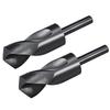 2pcs 15/18/28/35/mm Twist Drill Bits Black Nitride Coated HSS-6542 with 1/2" Reduced Shank