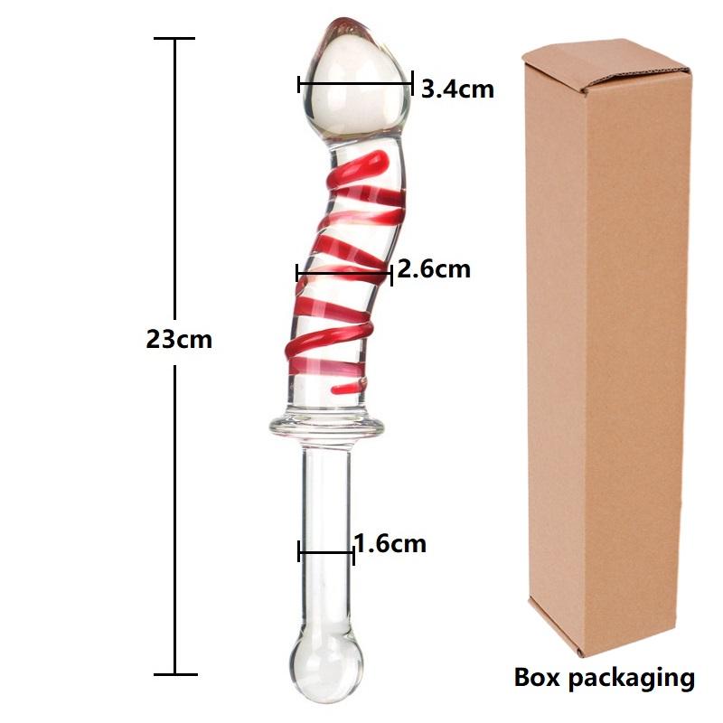 Dildo-uri din Sticlă de Cristal Dildo Realist Mărgele de Sticlă Penis Plug Anal pentru Punct G Jucării Sexuale Erotice pentru Femei Cupluri Adulți