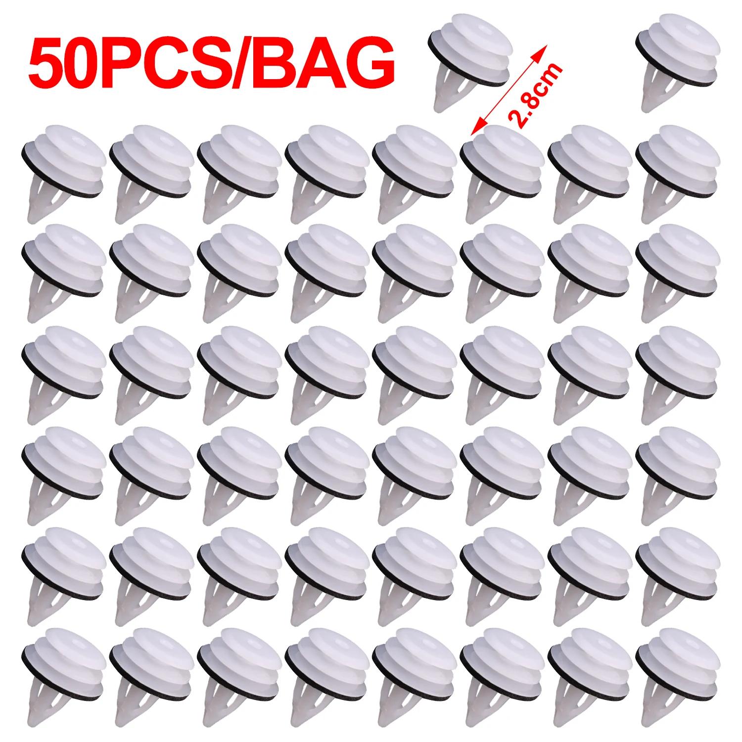 

50/100PCS White Fastening Door Panel Buckles Trim Clips Fixing Rivets Car Interior Accessories for BMW 1/2/3/4/5/6/7Series X1-X7