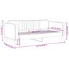 Daybed in Pink 100 x 200 cm Velvet