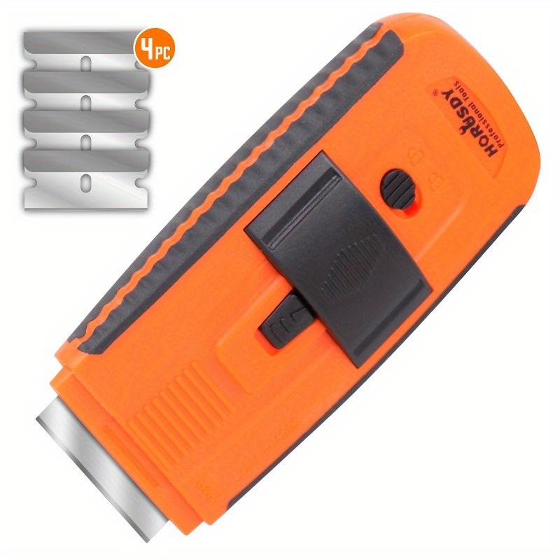 

Multi-functional Grout Scraper Kit with 4 Interchangeable Blades - Perfect for Caulking, Grout and Silicone Removal помаранчевий