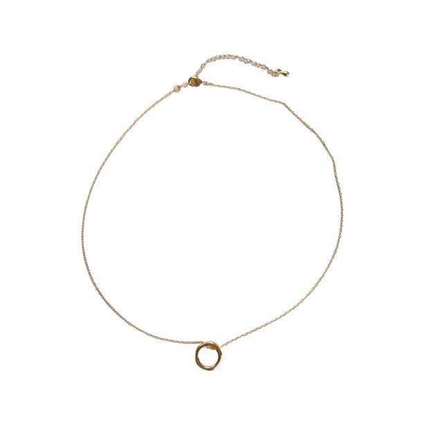 Minimalist Irregular Pendant Necklace For Women Gold Color Alloy Hollow Geometric Chokers Necklaces Birthday Gift