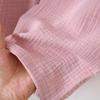 Japanese Couple's Pajamas Set: Plain Cotton, Loose Fit, Unisex, Plus Size, for Spring & Autumn.