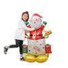 Large Base Christmas Tree Decoration with Santa, Reindeer, and Snowman Balloons for Kindergarten