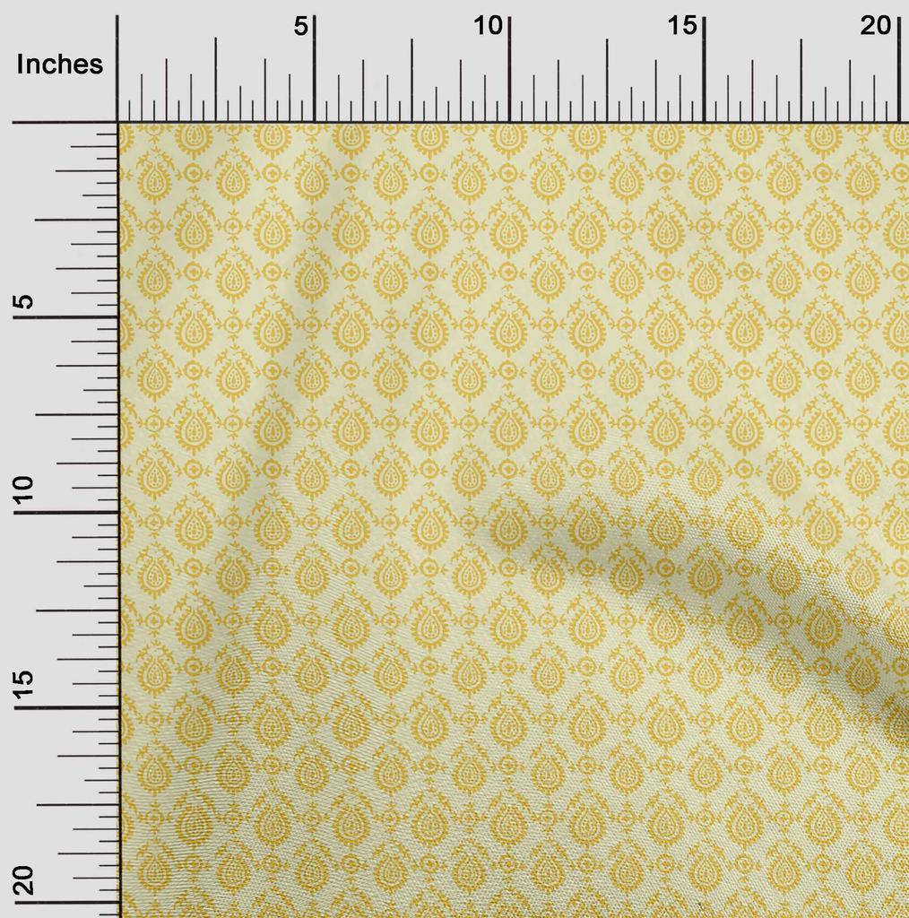 oneOone Tela flexible de algodón con estampado floral de bloques cortados a medida de 40 pulgadas de ancho