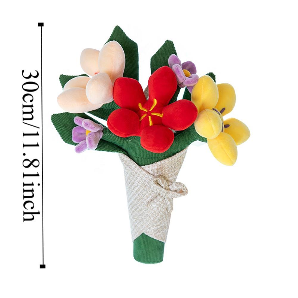 Funny Tulip Potted Plush Toy PP Cotton Succulent Plush Plants Hand Holding Flowers  Sofa Decoration