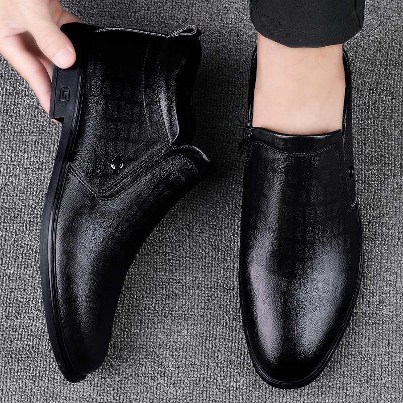 Size 37~46 Chelsea Boots Men 2022 Newest Brand Comfortable Fashion Genuine Leather Men Boots Luxury Office Cow Leather Shoes Man