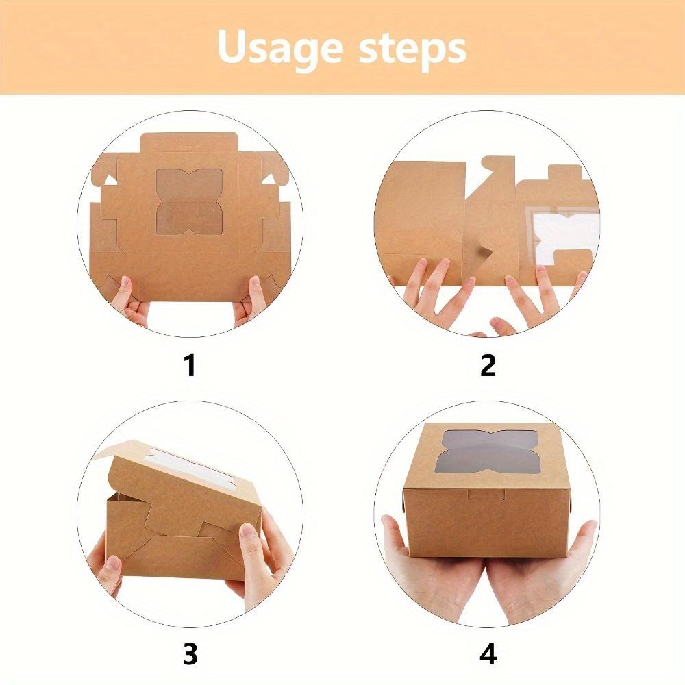 25 Stück Geschenkboxen mit Fenster Quadratische Leckerli-Boxen Geschenkverpackungsbox für Geburtstagsfeiern Hochzeit Feiertagsfeiern Erntedankfest Weihnachten