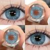 Funsachy 2Pcs Fashion Color Contact Lens For Pupils Blue Eyes 14.2mm Natural Brown Eye Lenses Beauty Green Lens Annual Cosmetics