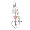 Delicate Beaded Phone Pendant Star Heart Charm Keychain with Bowknot Decoration for Bag Purse Backpack Women Girls Gift
