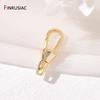14K Gold Plated Brass Heart Shape Spring Clasp Connector Clasp For DIY Bracelet Necklace Handmade Jewelry Making Findings