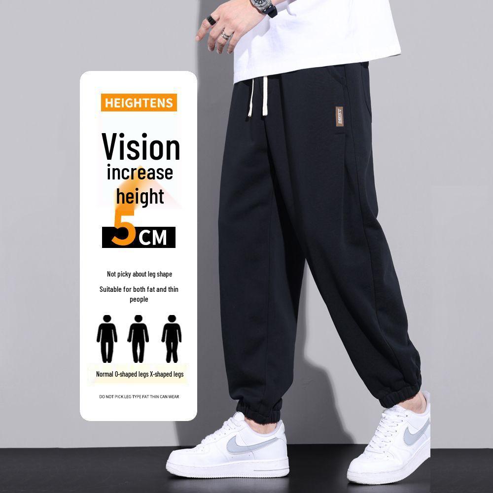 Pánské nadměrné volné tepláky s manžetami - Jarní a podzimní ležérní sportovní oblečení