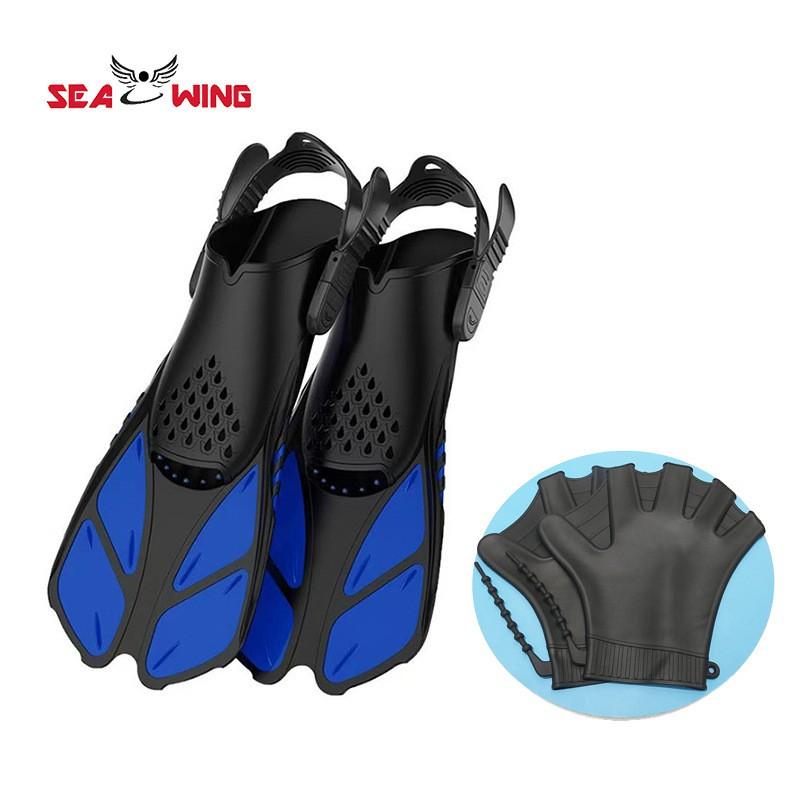 Adjustable Snorkeling Fins Adults With Strap System - TPEPP Swim Scuba Diving Freediving Mermaid Swimming