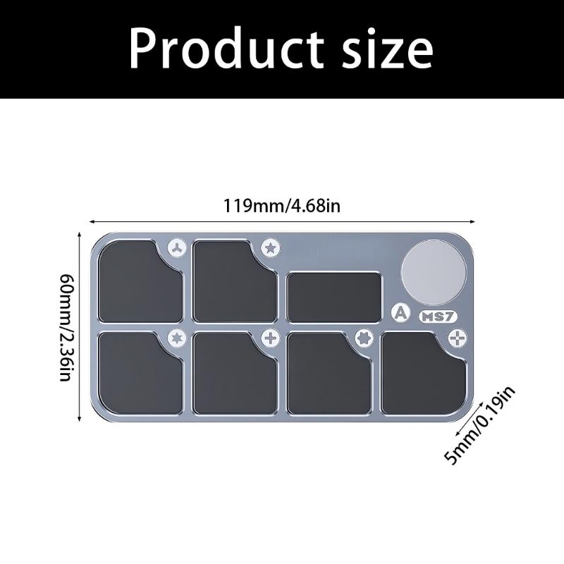 Professional Antislip Magnetic Screw Organizers Mat Work Pad Workstation Mat For Electronics Repair With Aluminum Frame