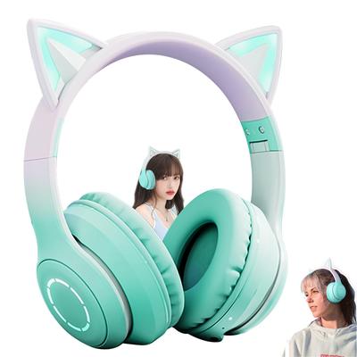Sluchátka s kočičími uši Bezdrátová sluchátka Bluetooth Potlačení hluku Sluchátka přes uši Kabelová bezdrátová Duální použití Bluetooth 5.1 Sluchátka s kočičími uši s