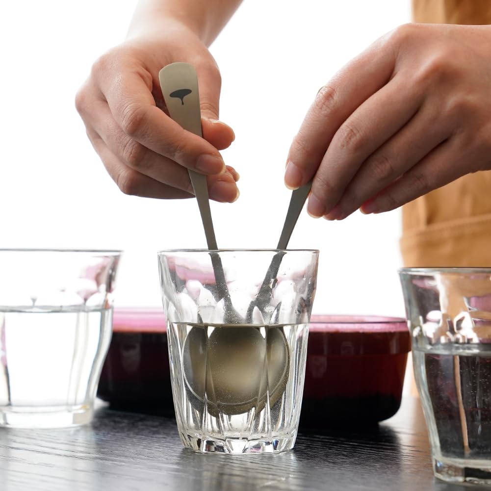 Watchget Profesjonell kaffesmakingsskje - 6,18 tommer Titan Rund Måleskje for Espresso, Spesialkaffe og Baristabruk