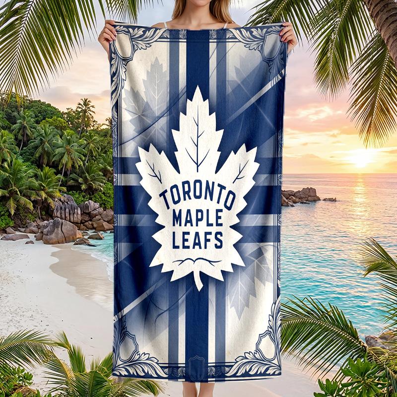 Toronto Maple Leafs Fashion Beach Towel Portable Soft Quick Dry Towel For Swimming Camping Holiday Use