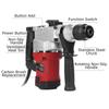 220V Electric Demolition Jack Hammer Rotary Jackhammer Electric Concrete Drill + 4 Chisels 5200BPM 1850W