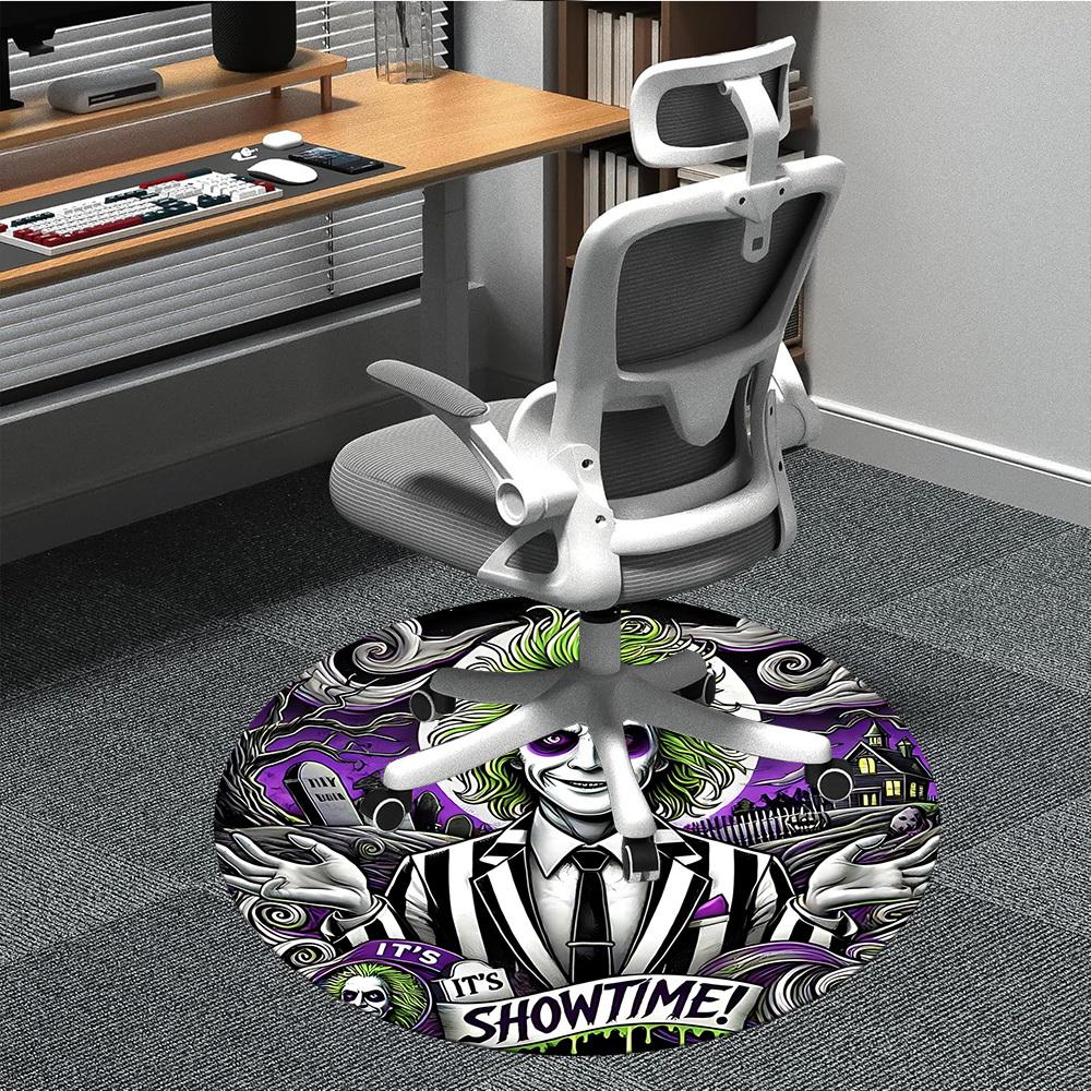 

1pc Beetlejuice Chair Carpet for Office Non-Slip, Indoor Non-Slip Washable Carpet, Non-Shedding Mat For Office yy251030027 80cm by 80cm