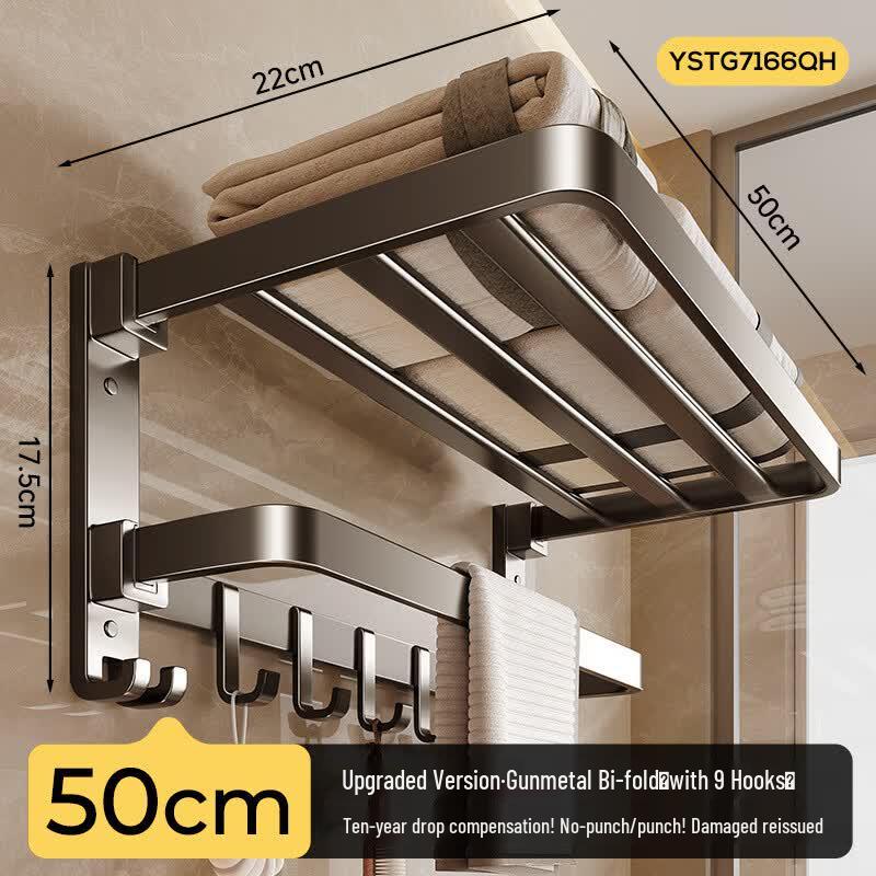 

No-Drill Suction Cup Carbon Steel Towel Rack