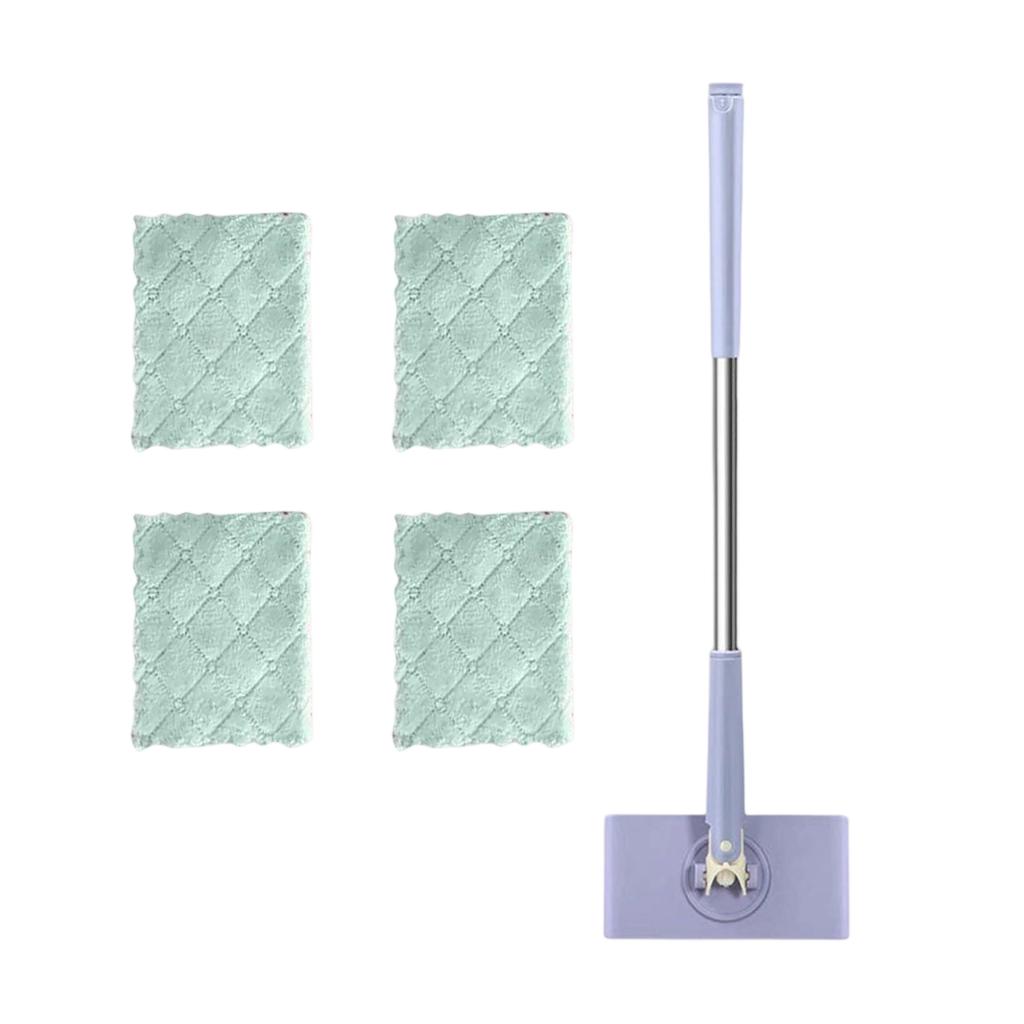 Verbesserter Grip-Mopp, Wischmopp mit automatischem, freihändigem Schiebe-/Ziehgriff, 360° drehbarem Kopf, geeignet für Bad und Küche