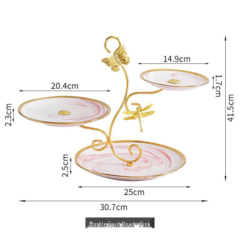 Multi-layer Ceramic Fruit and Dessert Serving Plate