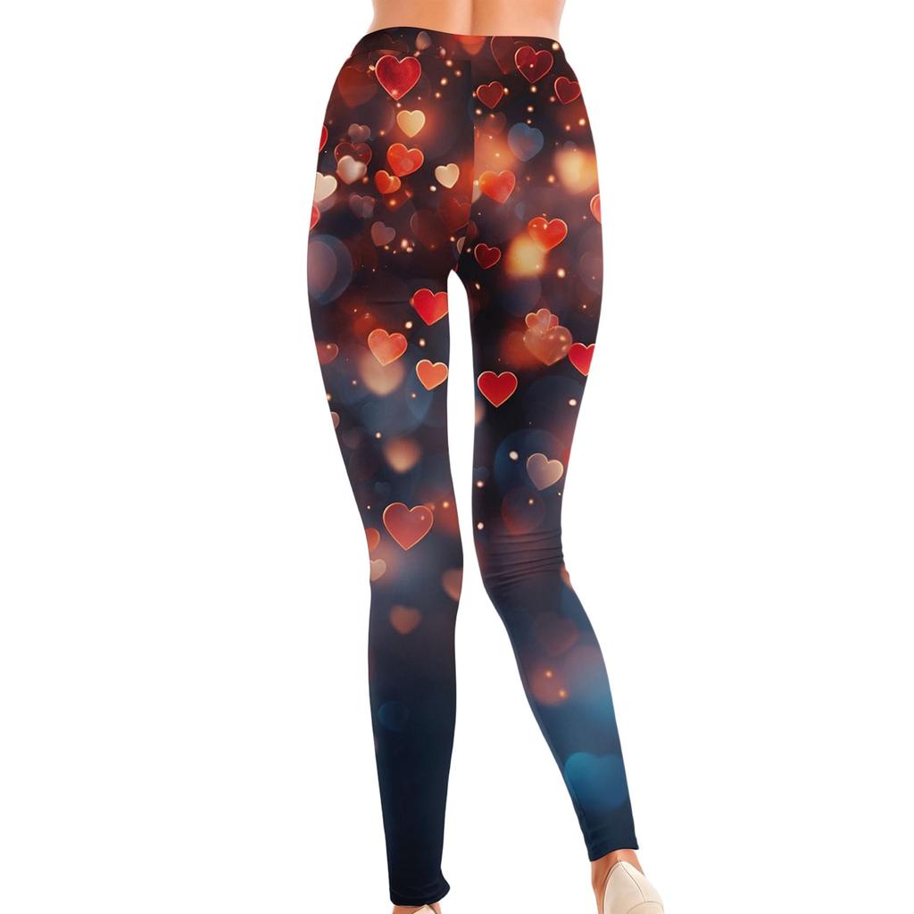 Leggings für Damen Hochtailliert Bedruckt Weich Dehnbar Workout Yoga Hosen Geschenke