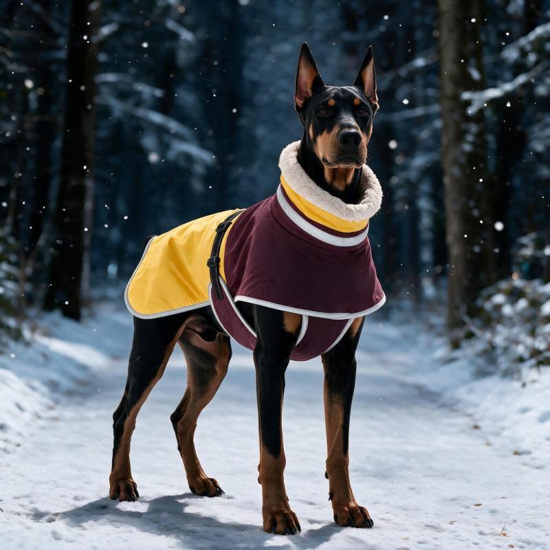 Warm Winter Dog Coat With High Neck Fleece Lining Reflective Stripes Waterproof Windproof Pet Outerwear Small To Extra