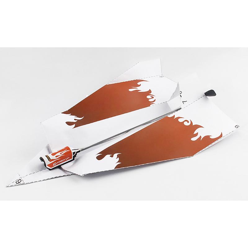 Airplane Rc Folding Paper Model Diy Motor Power Red Rc Plane Power Kids Boy Toy