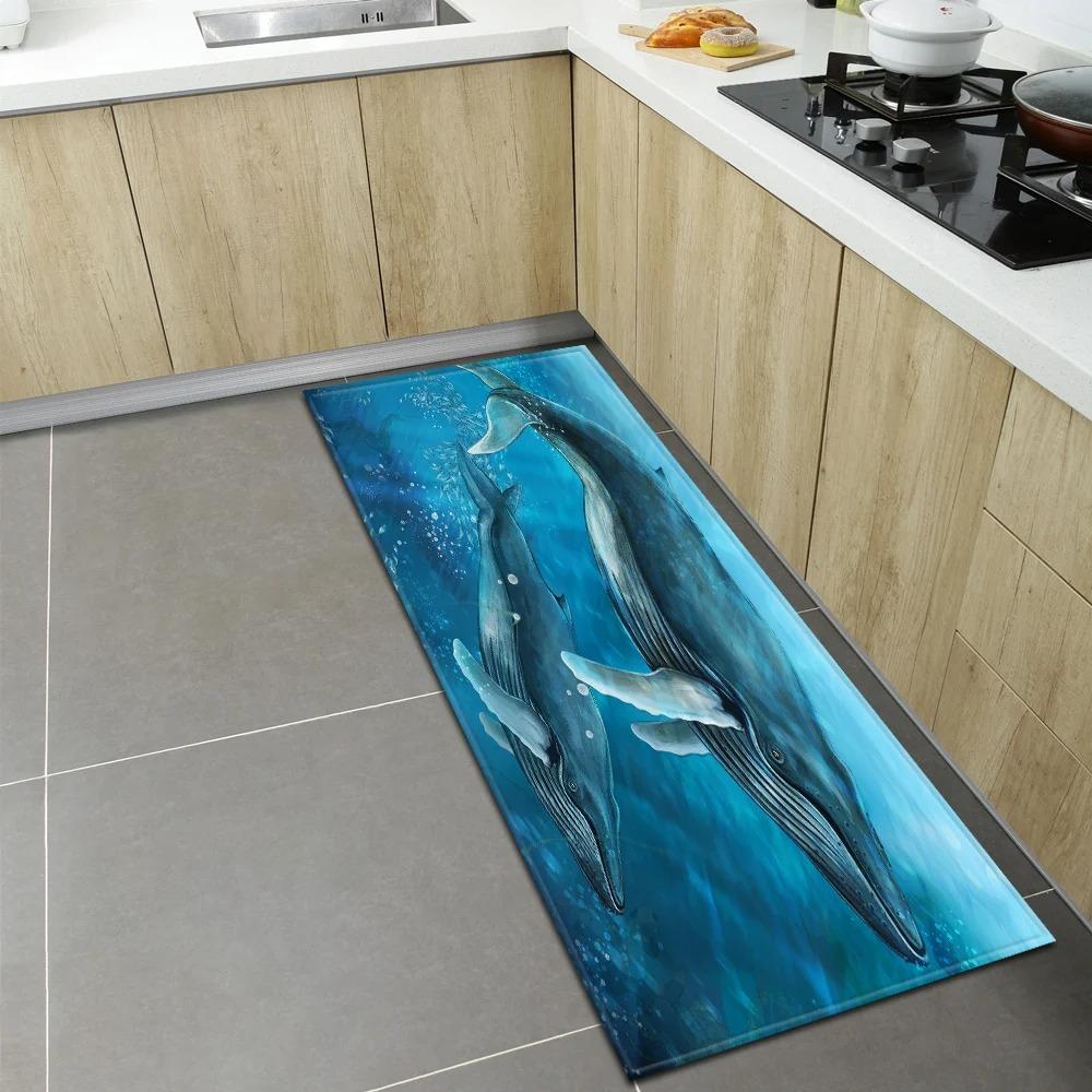 Underwater World Pattern Home Kitchen Floor Mat Door Decoration Floor Mat