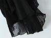 Autumn 2025 European Style Women's Black Mini Slip Dress