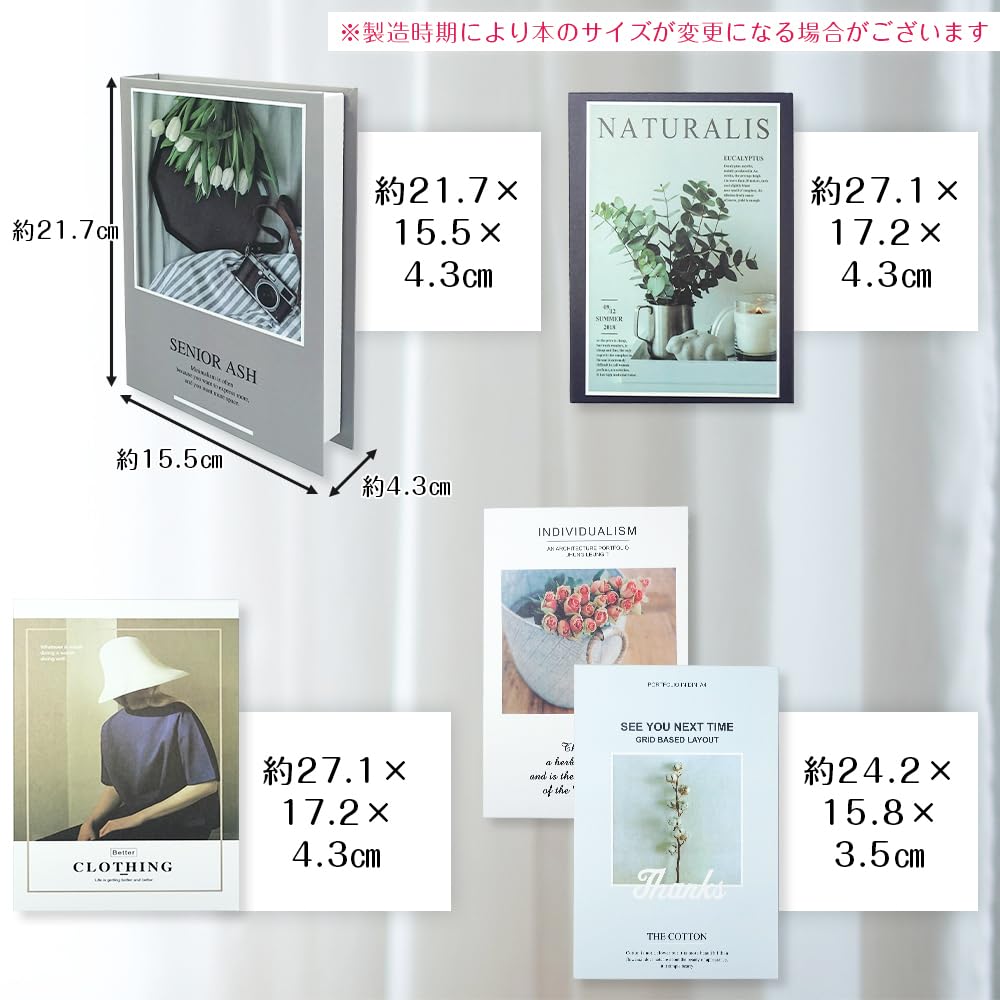 Set of 5 Fake Books for Interior Decoration, Decor, Space Design, Photography, and Lightweight Display