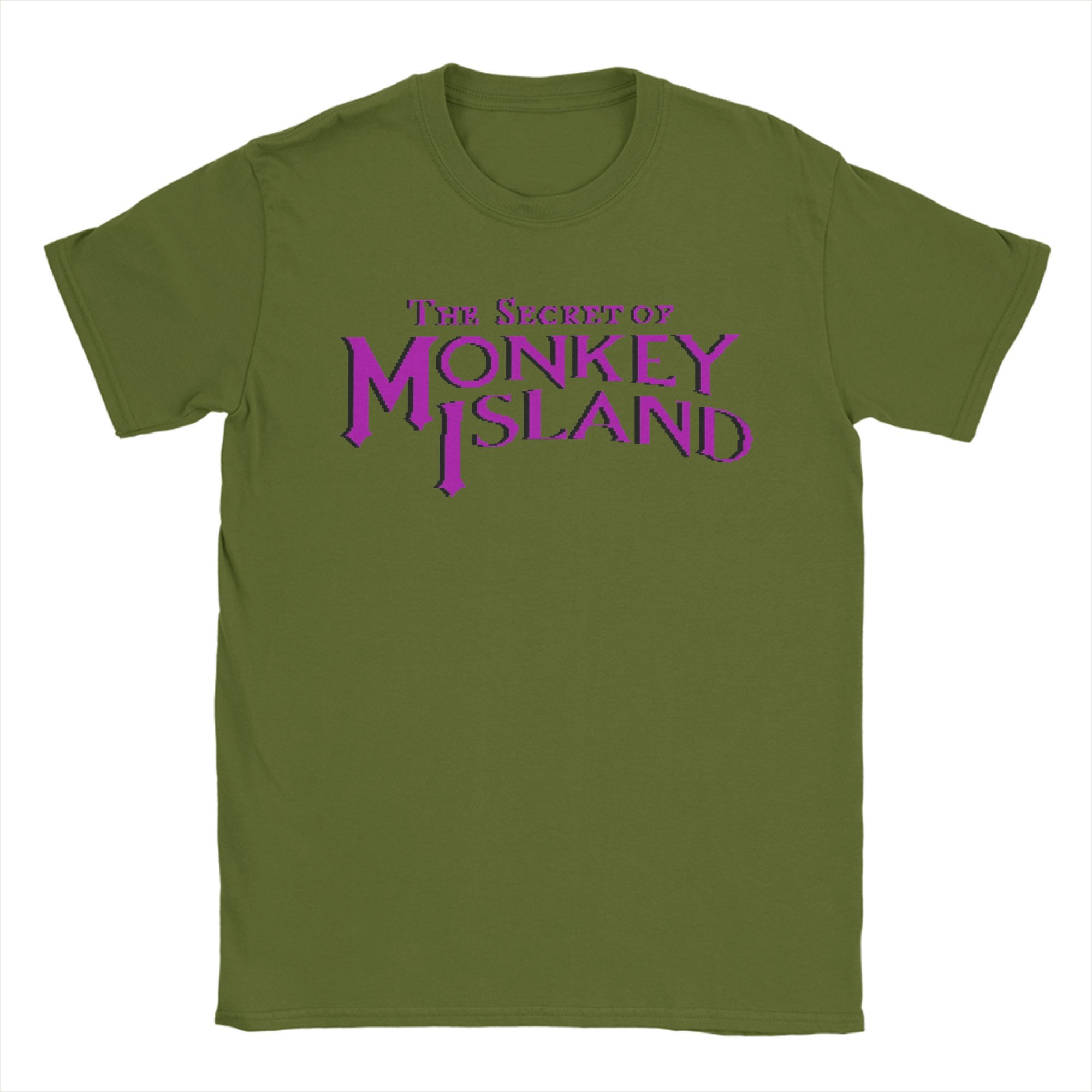 Monkey Island The Secret of Monkey Island Original Logo Graphic Print T Shirt for Men Women  Cotton  Tee Shirt Clothes 4XL