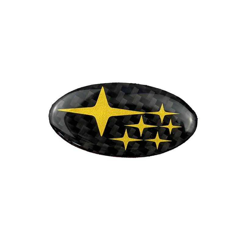 For Subaru Forester XV Outback Impreza Legacy STI WRX BRZ Tribeca Car Steering Wheel Emblem Badge Decals Styling Accessories PP555