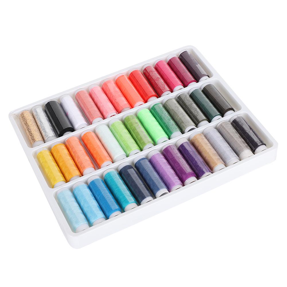 

Набор из 39 рулонов швейных ниток, цветная одежда, аксессуары, вышивка, набор для рукоделия, легкий