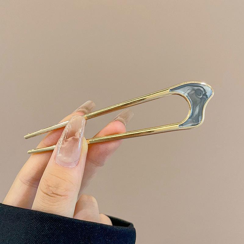 Elegant Pearl U-shaped Hairpin for Women - New Chinese Style Updo Accessory 2025