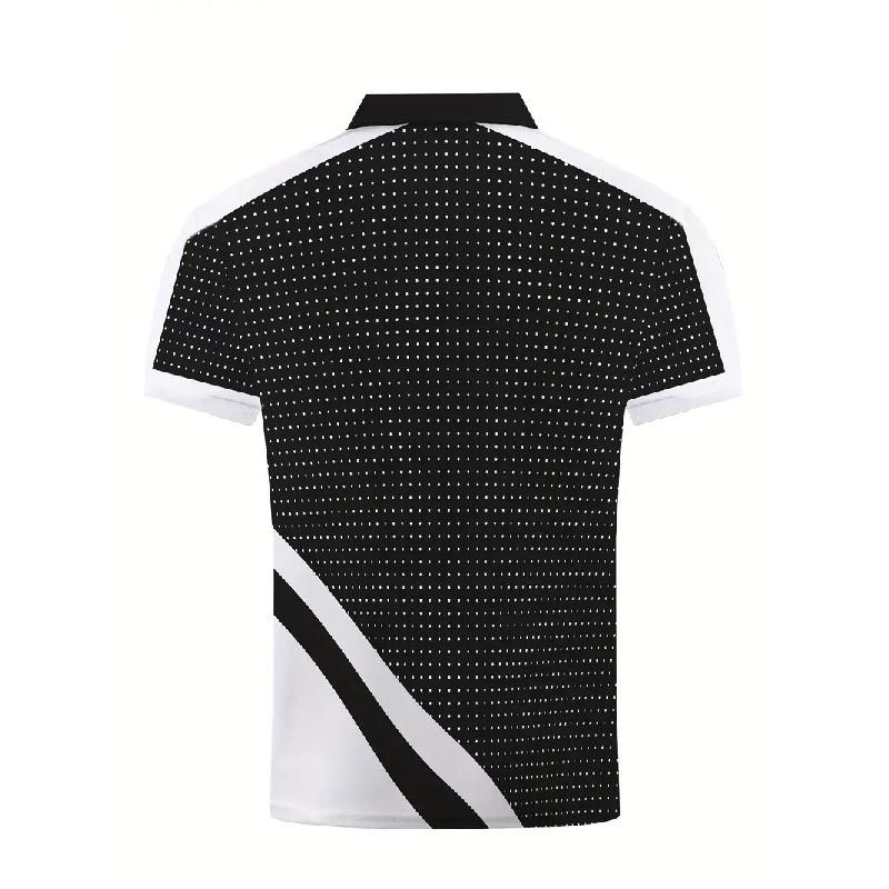 Men's Summer Printed Polo Shirt Fashionable Breathable Short-Sleeve Business Casual T-Shirt
