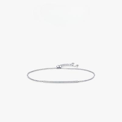 S925 Silver New Light Luxury Bracelet Women's Fashion Simple Instagram Trendy Diamond Set Pure Silver Versatile Handicraft