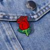 Cartoon Rose Oil Drop Brooch Women's High-end Fashion Clothes Decorations Floral Bag Accessories