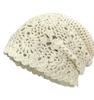 New big head circumference handmade crochet wool hat women's hollow knitted headhat showing face small thin stacking hat